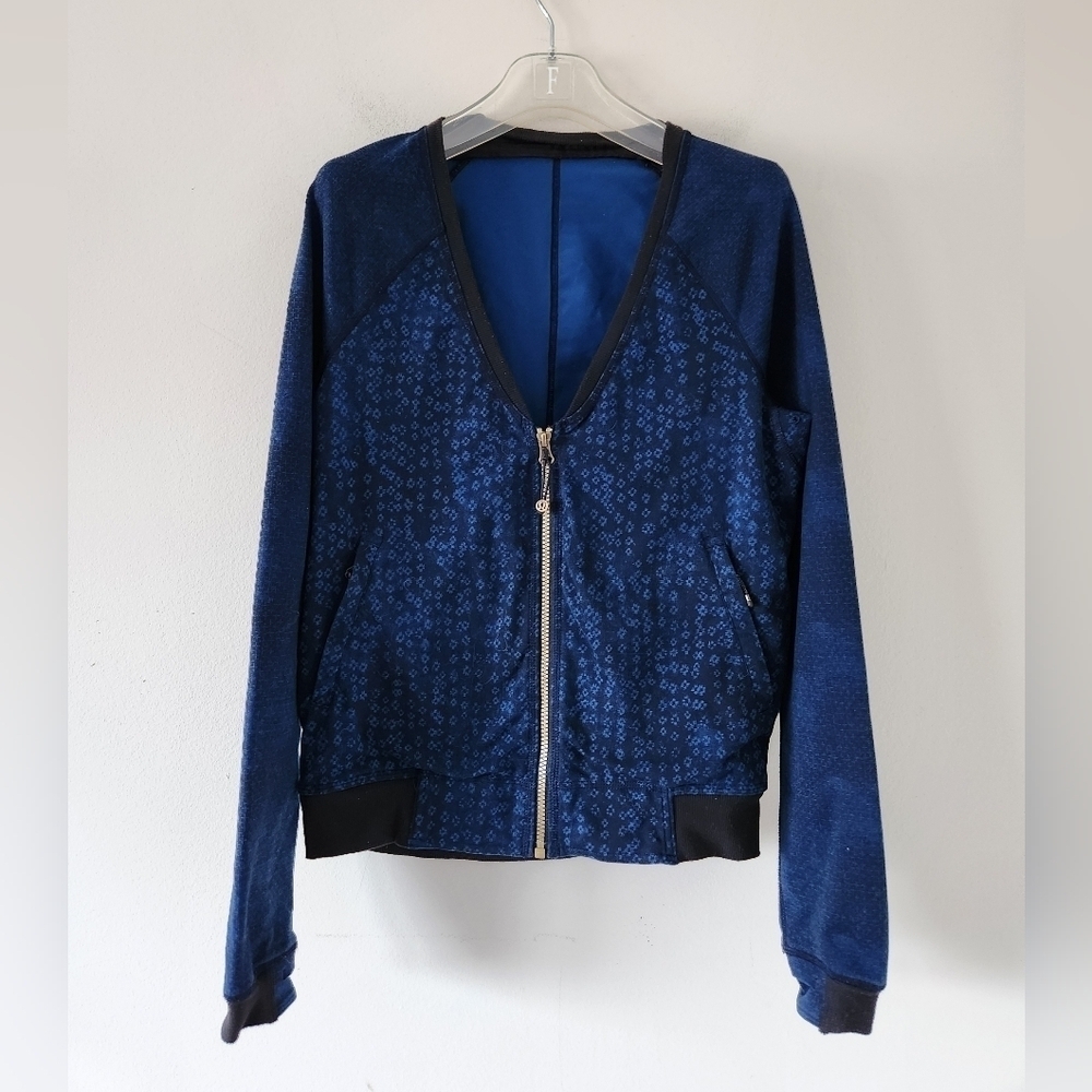 LULULEMON | H'Om Run Jacket SWAG sweatshirt zip up navy sz 2
